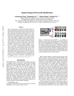 Spatial-Temporal Person Re-identification