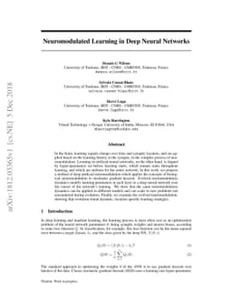 Neuromodulated Learning in Deep Neural Networks