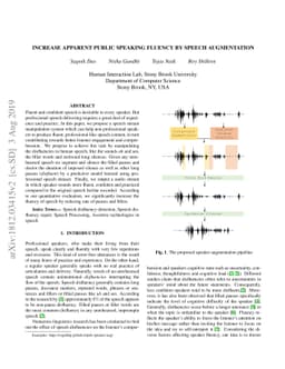 Increase Apparent Public Speaking Fluency By Speech Augmentation