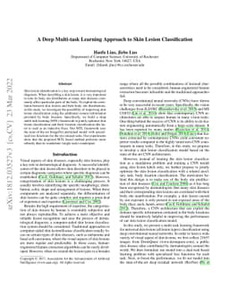 A Deep Multi-task Learning Approach to Skin Lesion Classification