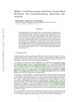 SDNet: Contextualized Attention-based Deep Network for Conversational
  Question Answering