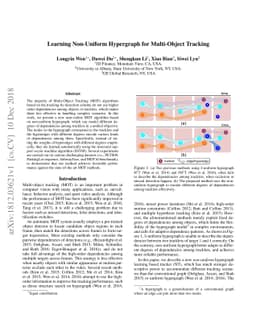 Learning Non-Uniform Hypergraph for Multi-Object Tracking