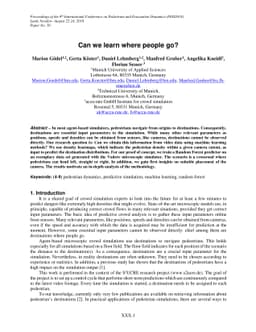 Can we learn where people go?