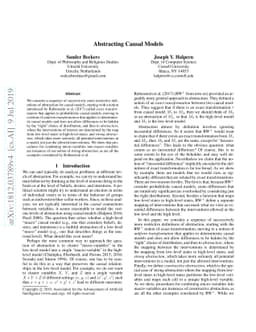 Abstracting Causal Models
