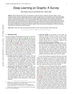 Deep Learning on Graphs: A Survey