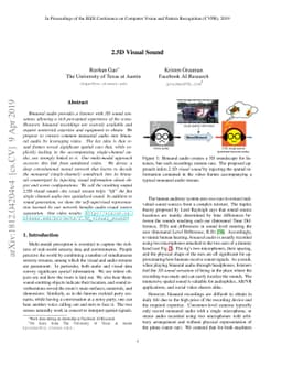 2.5D Visual Sound
