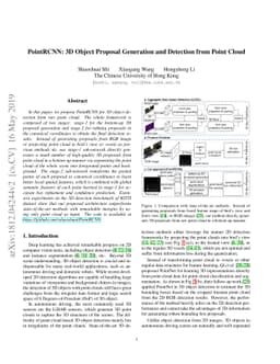 PointRCNN: 3D Object Proposal Generation and Detection from Point Cloud