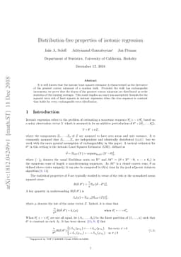 Distribution-free properties of isotonic regression