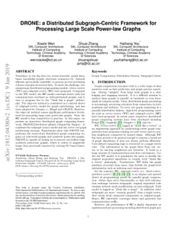 DRONE: a Distributed Subgraph-Centric Framework for Processing Large
  Scale Power-law Graphs