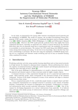 Synergy Effect between Convolutional Neural Networks and the
  Multiplicity of SMILES for Improvement of Molecular Prediction