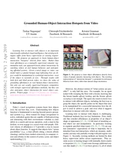 Grounded Human-Object Interaction Hotspots from Video