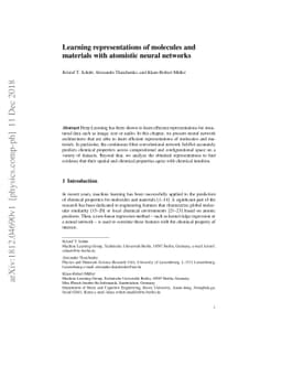 Learning representations of molecules and materials with atomistic
  neural networks
