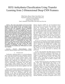 ECG Arrhythmia Classification Using Transfer Learning from 2-Dimensional
  Deep CNN Features