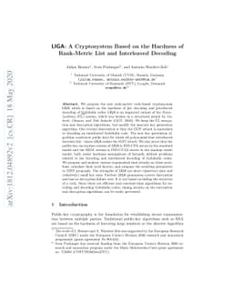 LIGA: A Cryptosystem Based on the Hardness of Rank-Metric List and
  Interleaved Decoding