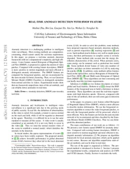 Real-Time Anomaly Detection With HMOF Feature