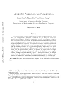Distributed Nearest Neighbor Classification