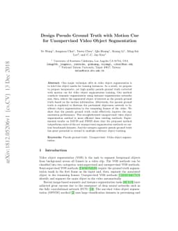 Design Pseudo Ground Truth with Motion Cue for Unsupervised Video Object
  Segmentation