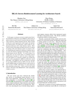 IRLAS: Inverse Reinforcement Learning for Architecture Search