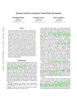 Dynamic Transfer Learning for Named Entity Recognition