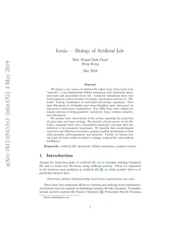 Lenia - Biology of Artificial Life