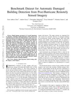 Benchmark Dataset for Automatic Damaged Building Detection from
  Post-Hurricane Remotely Sensed Imagery