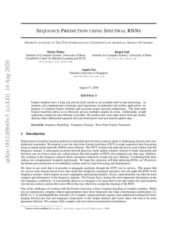 Sequence Prediction using Spectral RNNs