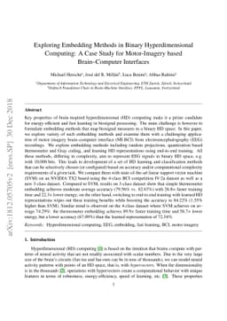 Exploring Embedding Methods in Binary Hyperdimensional Computing: A Case
  Study for Motor-Imagery based Brain-Computer Interfaces