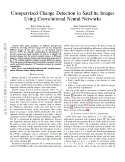 Unsupervised Change Detection in Satellite Images Using Convolutional
  Neural Networks