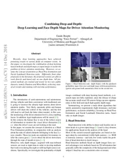 Combining Deep and Depth: Deep Learning and Face Depth Maps for Driver
  Attention Monitoring