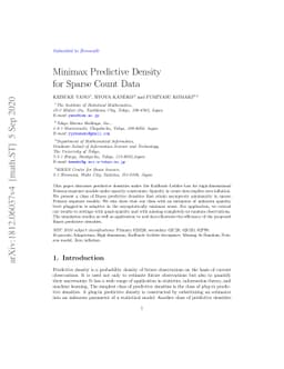 Minimax Predictive Density for Sparse Count Data