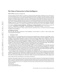 The Value of Interaction in Data Intelligence