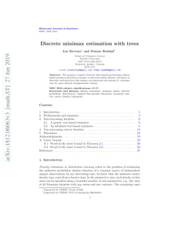 Discrete minimax estimation with trees