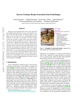 Inverse Cooking: Recipe Generation from Food Images