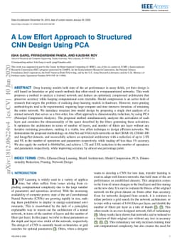 A Low Effort Approach to Structured CNN Design Using PCA