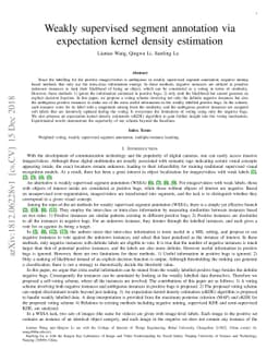 Weakly supervised segment annotation via expectation kernel density
  estimation