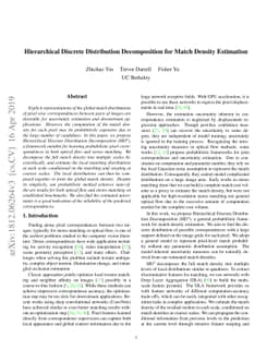 Hierarchical Discrete Distribution Decomposition for Match Density
  Estimation