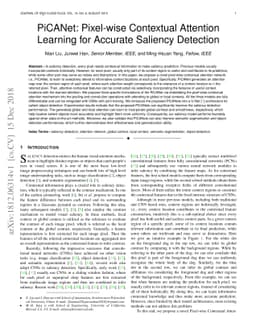 PiCANet: Pixel-wise Contextual Attention Learning for Accurate Saliency
  Detection