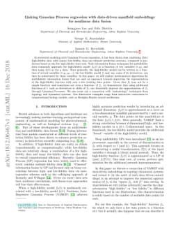 Linking Gaussian Process regression with data-driven manifold embeddings
  for nonlinear data fusion