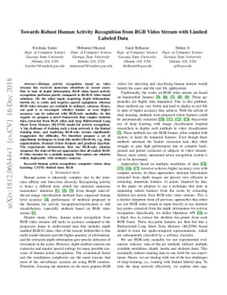 Towards Robust Human Activity Recognition from RGB Video Stream with
  Limited Labeled Data