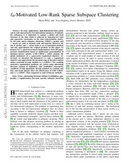 $\ell_0$-Motivated Low-Rank Sparse Subspace Clustering