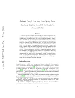 Robust Graph Learning from Noisy Data