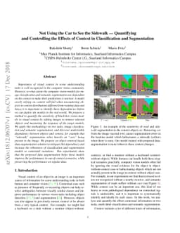 Not Using the Car to See the Sidewalk: Quantifying and Controlling the
  Effects of Context in Classification and Segmentation