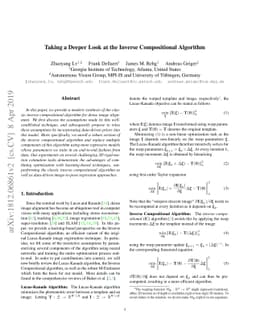 Taking a Deeper Look at the Inverse Compositional Algorithm