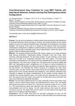 Three-Dimensional Dose Prediction for Lung IMRT Patients with Deep
  Neural Networks: Robust Learning from Heterogeneous Beam Configurations