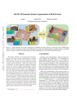 3D-SIS: 3D Semantic Instance Segmentation of RGB-D Scans