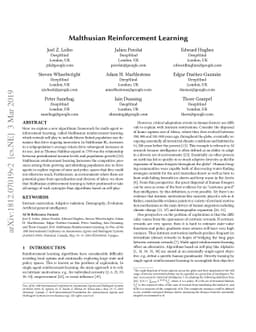 Malthusian Reinforcement Learning