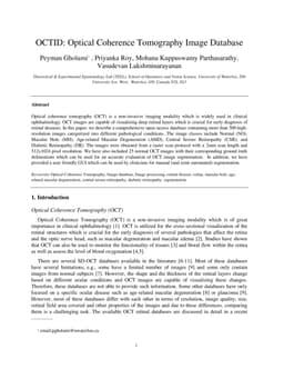 OCTID: Optical Coherence Tomography Image Database