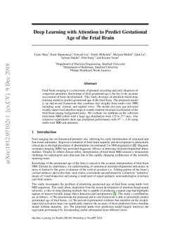 Deep Learning with Attention to Predict Gestational Age of the Fetal
  Brain
