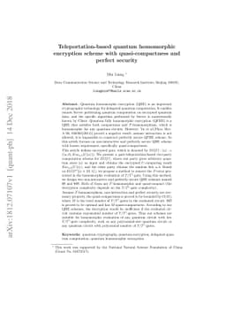 Teleportation-based quantum homomorphic encryption scheme with
  quasi-compactness and perfect security