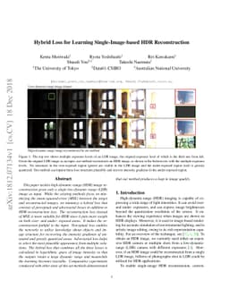 Hybrid Loss for Learning Single-Image-based HDR Reconstruction